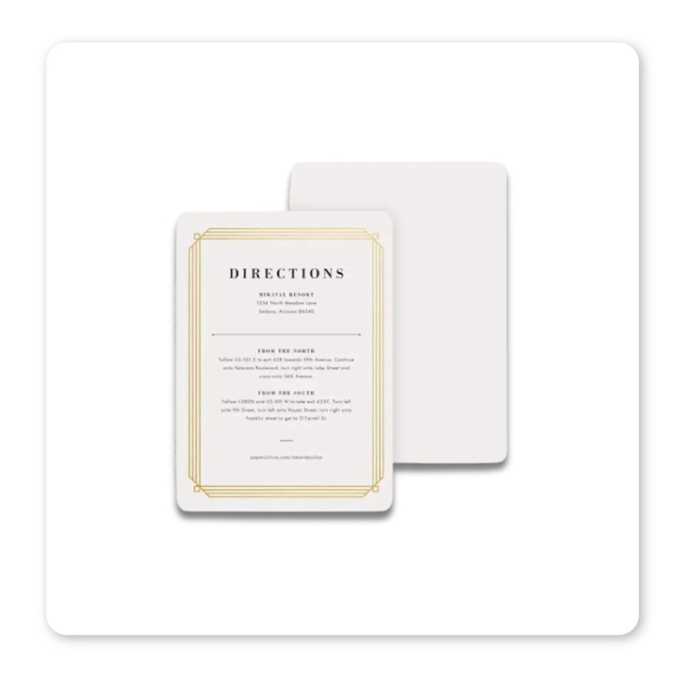 A6 Directional Cards