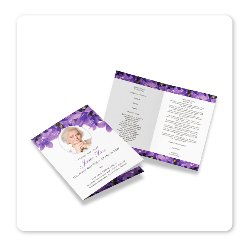 Order of Service Booklets