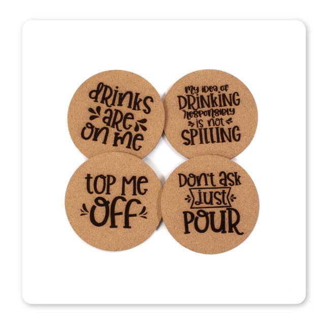 Personalised Cork Coasters