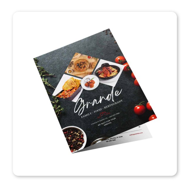 Laminated Restaurant Menus