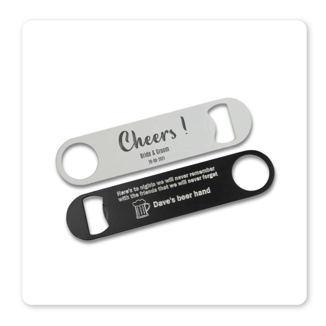 our laser engraved personalised bar blades, the ultimate tool for bartenders, bar staff, and home drink enthusiasts. Crafted from premium stainless steel,